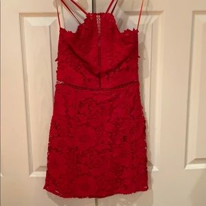 STUNNING red lace dress!
